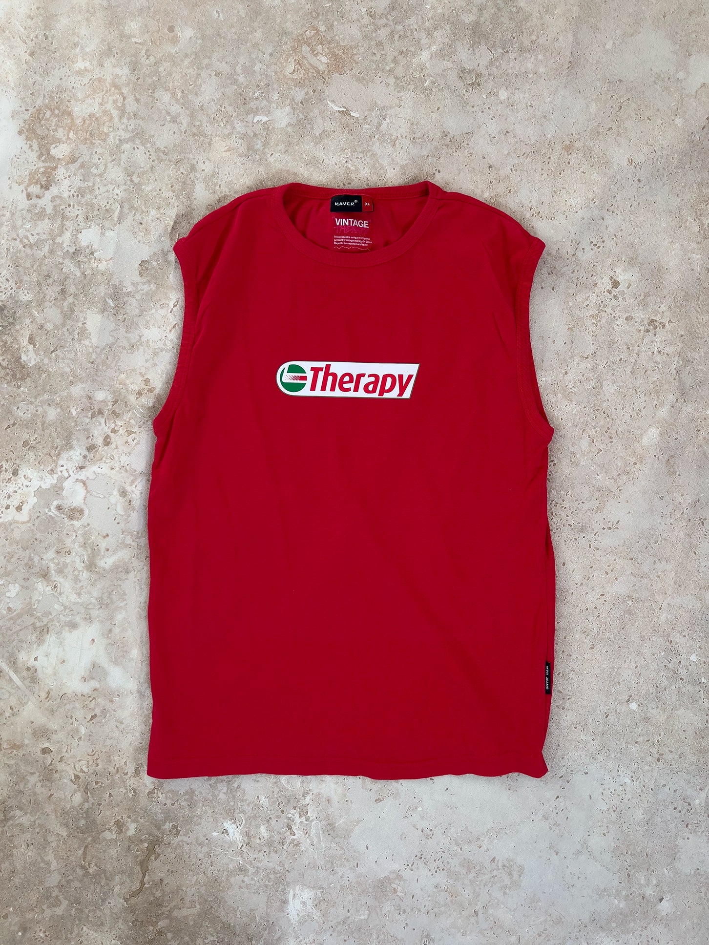 MOTO tílko červené (XL) / UPCYCLED