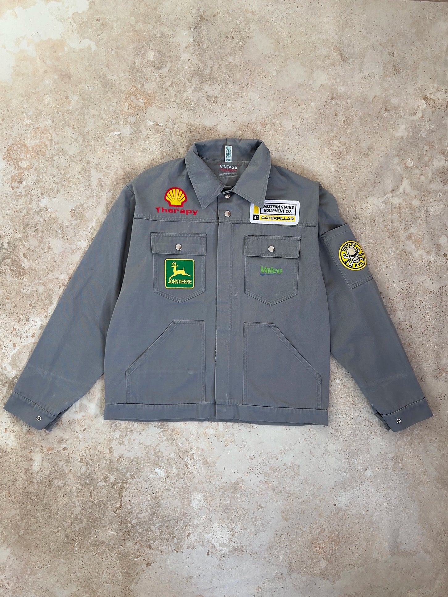 MOTO bunda šedá (L) / UPCYCLED