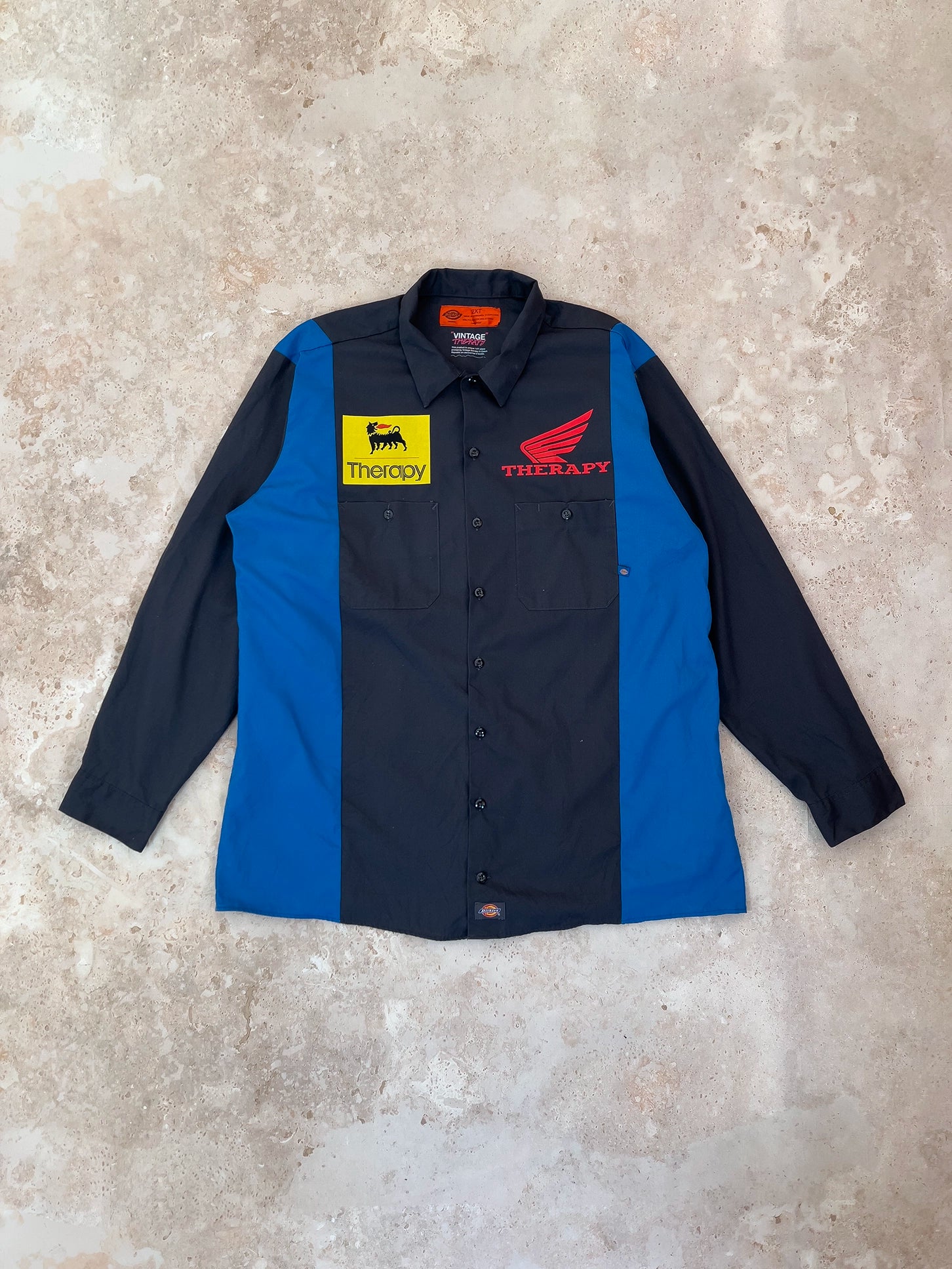 MOTO Dickies košile šedo-modrá (2XL) / UPCYCLED