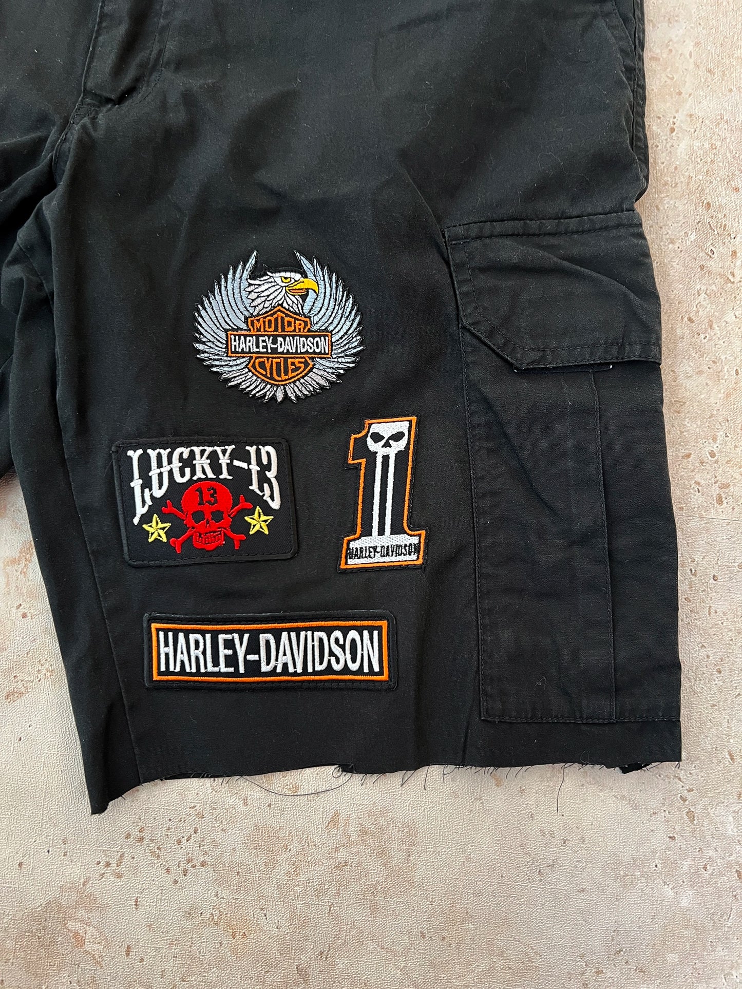 MOTO kraťasy černé (M) / UPCYCLED
