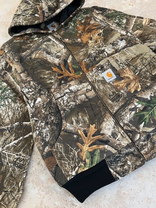 Rework maskáčová bunda Carhartt s černým úpletem (M)