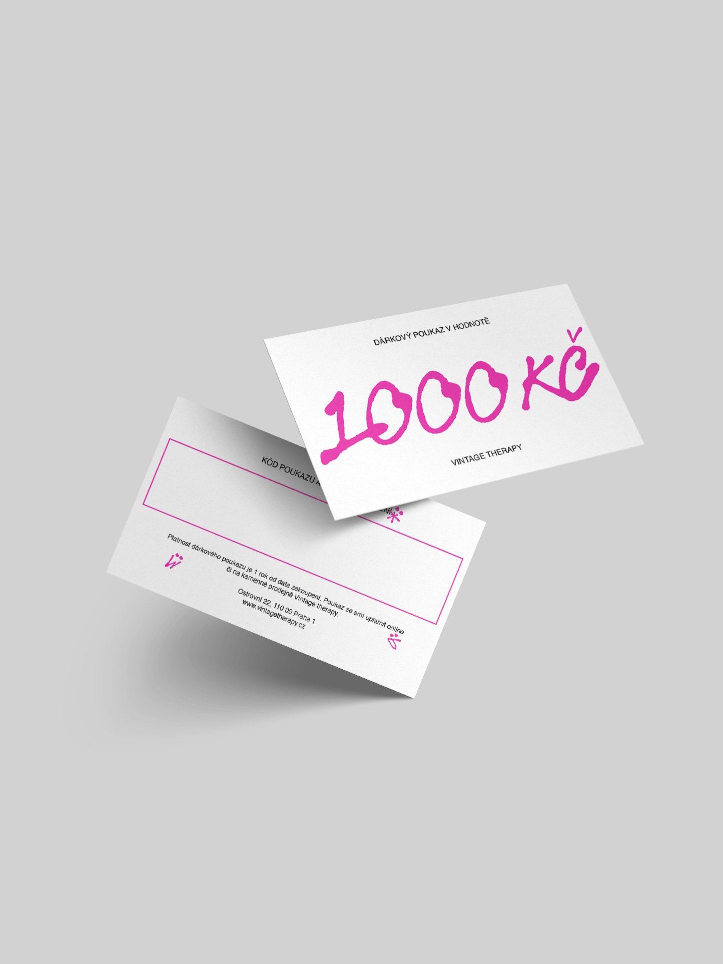 Dárkový poukaz za 1000 Kč (růžová verze)