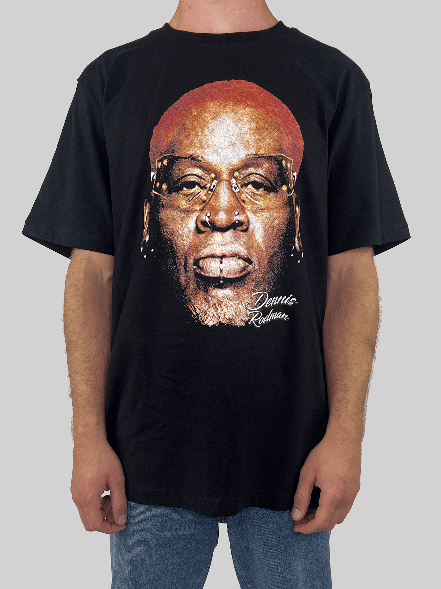 Udržitelné triko černé Dennis Rodman / Vt DIY lab.