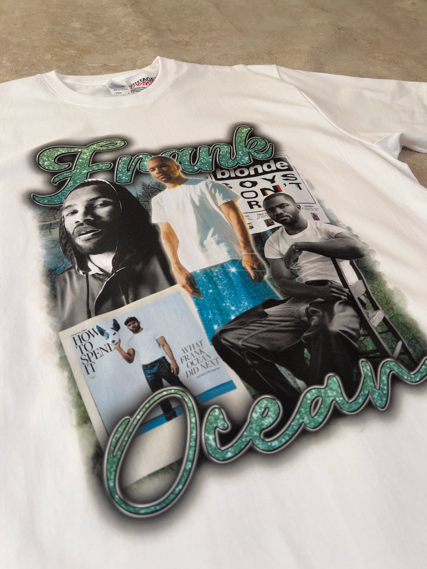 Frank Ocean Bootleg tričko Russell bílé