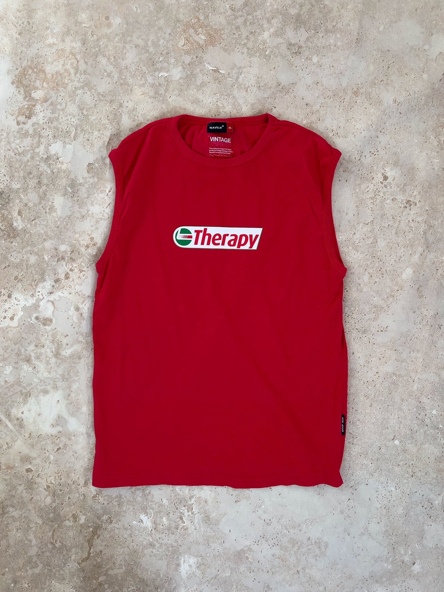 MOTO tílko červené (XL) / UPCYCLED