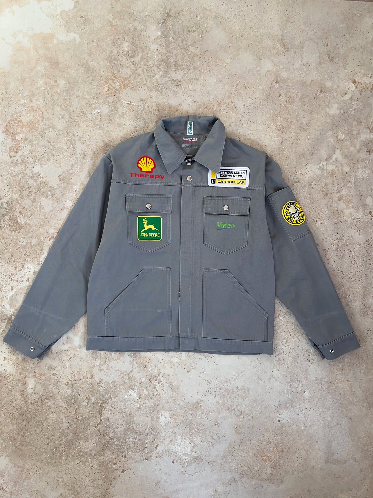 MOTO bunda šedá (L) / UPCYCLED