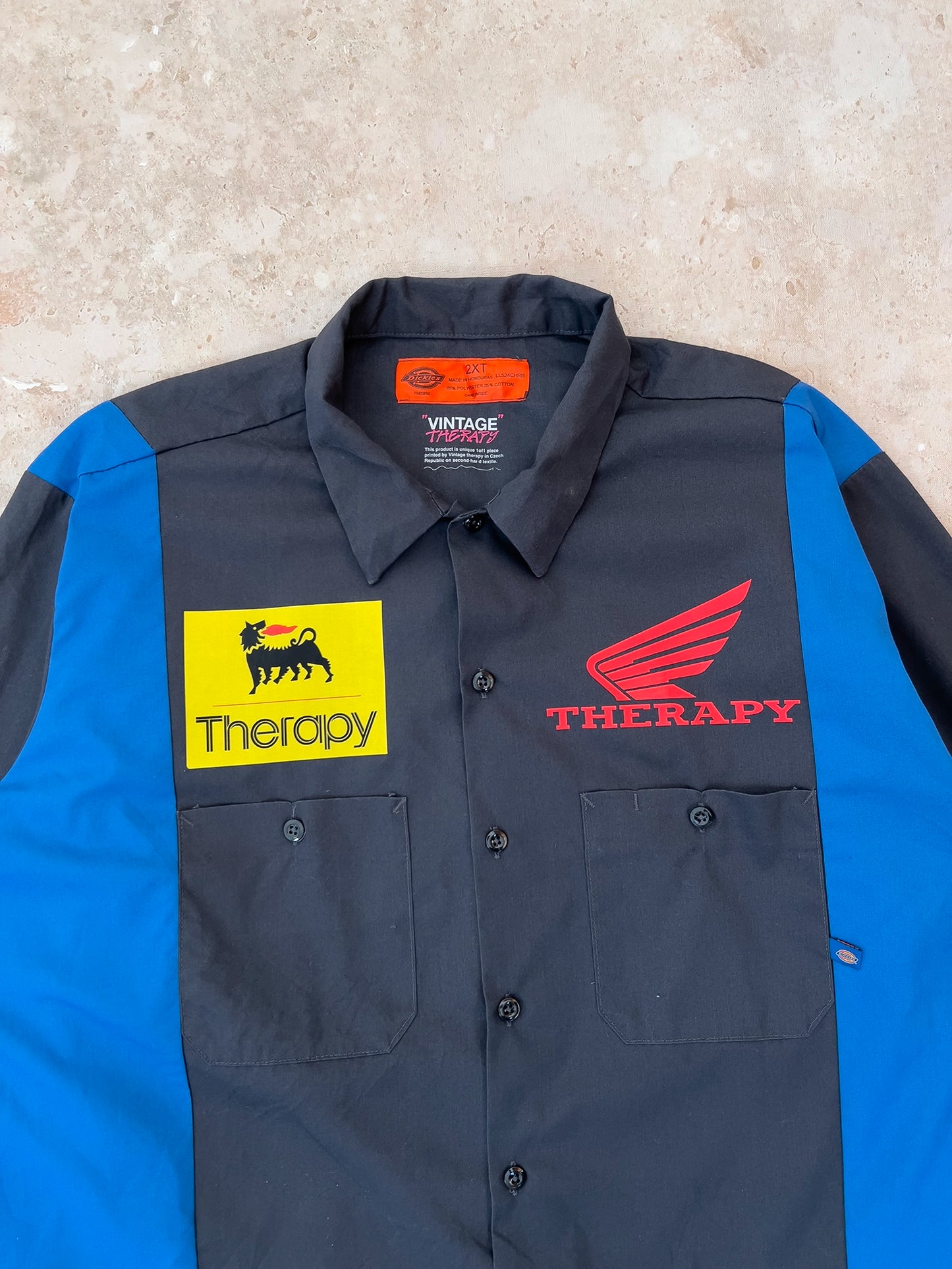 MOTO Dickies košile šedo-modrá (2XL) / UPCYCLED