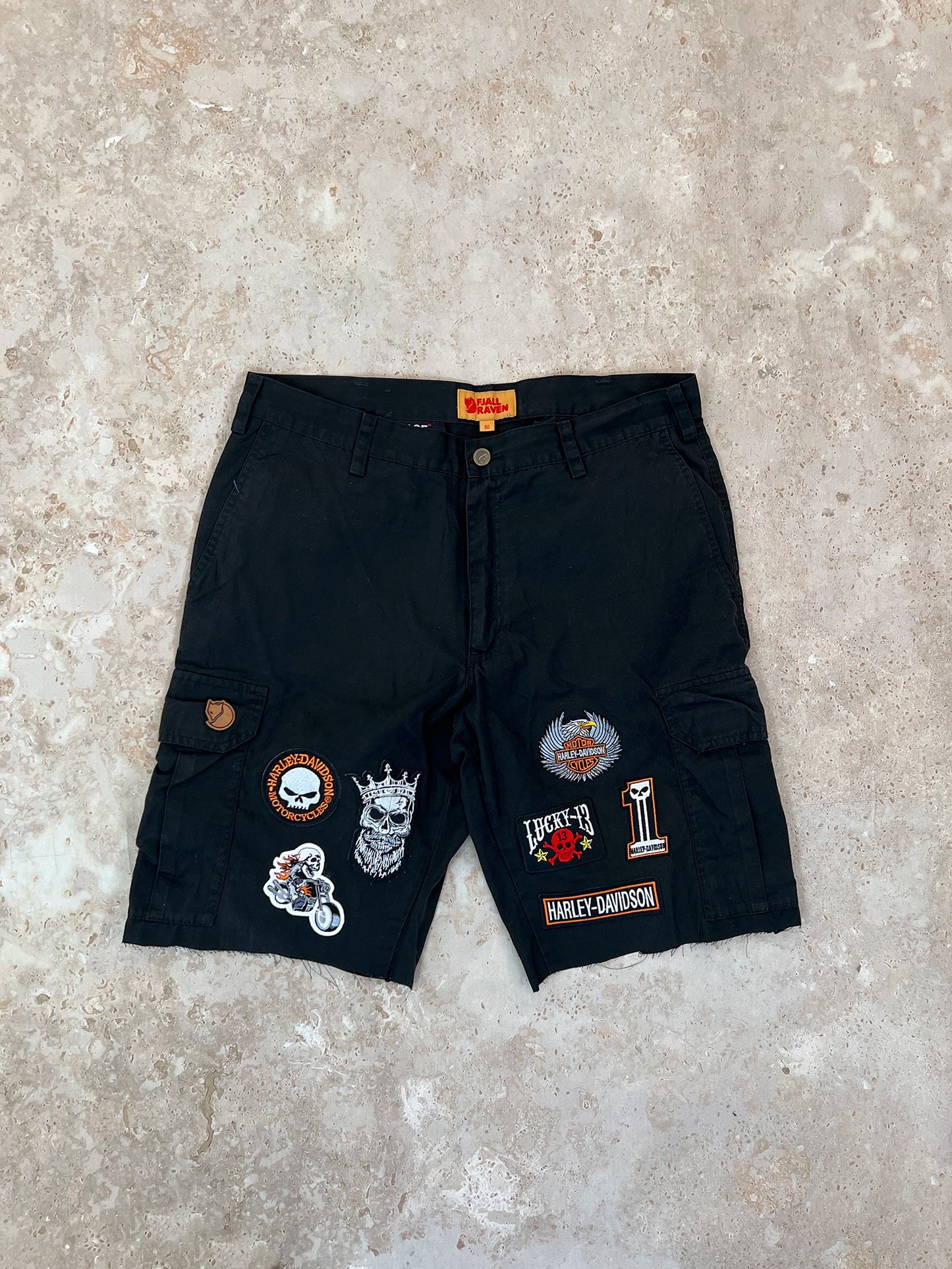 MOTO kraťasy černé (M) / UPCYCLED