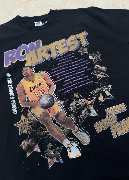 Ron Artest Bootleg tričko Russell černé