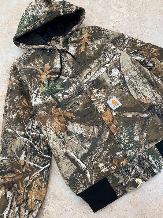Rework maskáčová bunda Carhartt s černým úpletem (S)