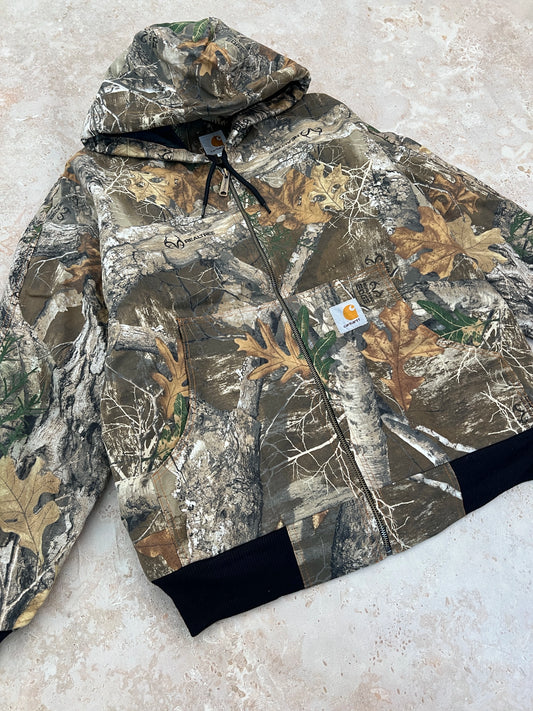 Rework maskáčová bunda Carhartt s černým úpletem (L)